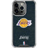 NBA Los Angeles Lakers Black Primary Logo iPhone 16 Pro Max Clear Case